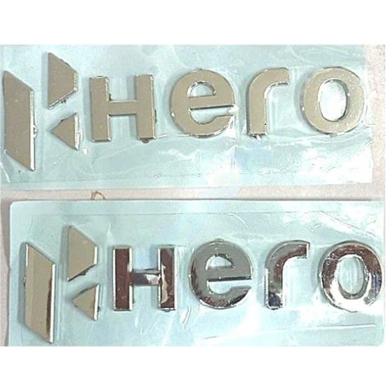 3D Decal Graphic Monogram set Hero Silver