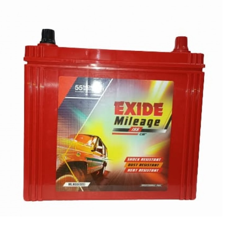 Exide Mileage MLN55 (ISS) 45AH Car Battery for Hi brid Cars (MLN55ISS)