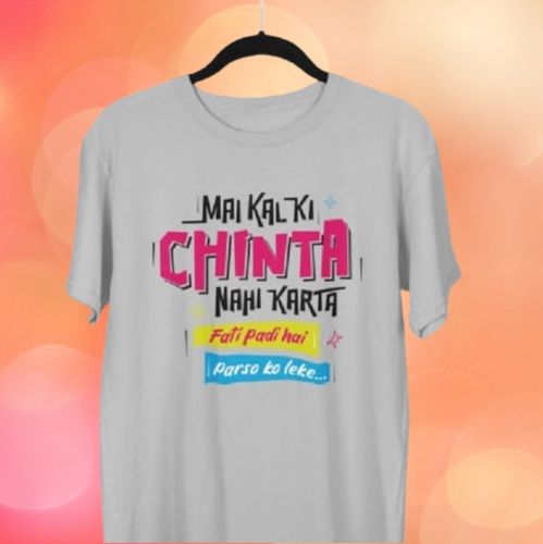 Kal Ki Chinta T Shirt for Bikers White (KKCTSB1)