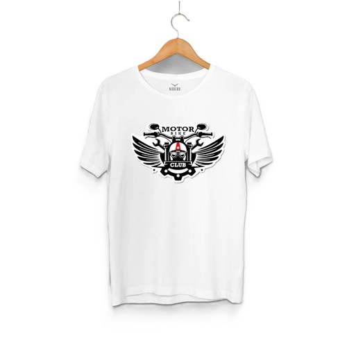Motor Club Pollycotton T Shirt for Men White