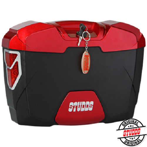 Studds Explorer Box For Bike Red Black With Universal Fitment Clamps
