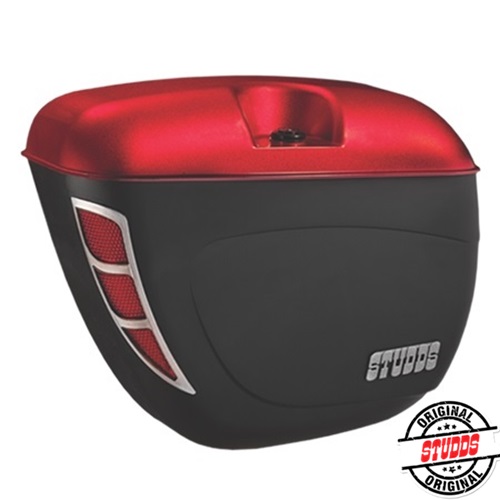 Studds Safari Box For Bike Cherry-Red With Universal Fitment Clamps (STSCR2)