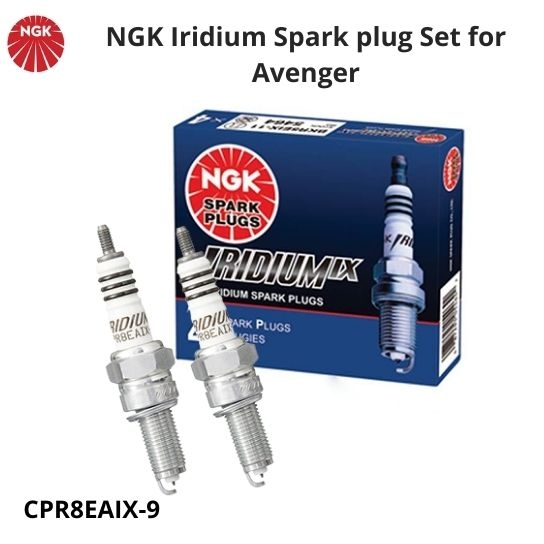 NGK Iridium Spark Plug Set for Bajaj Avenger 220 Street/Cruise Set of 2 (CPR8EAIX-9AV)