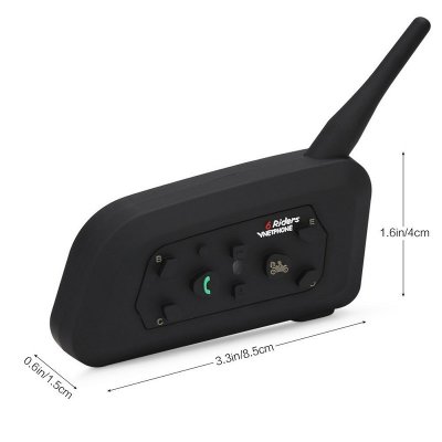 Vnetphone V6 Full Duplex 2-Way Audio Motorcycle Bluetooth Intercom Headset With Advanced Noise Control
