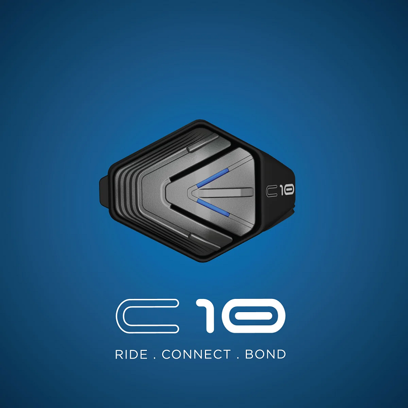 BluArmor C10 Mesh Bluetooth Helmet Intercom (1.2 km Range, HD Voice, IP67) - SKU: BAC10BI