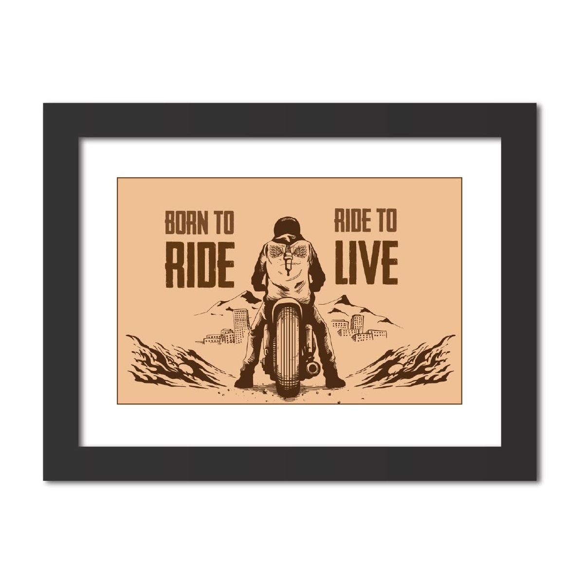 Born To Ride Ride To Live Photo Frame 12X9