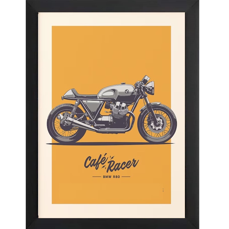 Cafe Racer BMW R80 Motorcycle Photo Frame for Bikers