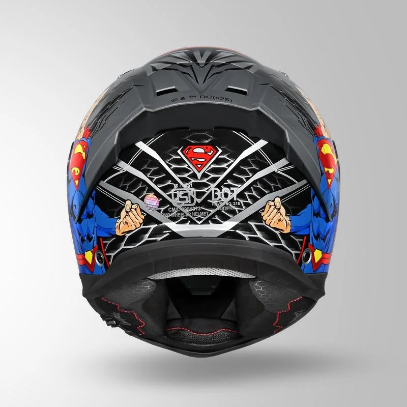 Studds Helios Superman Edition Silver N1 ISO Helmet