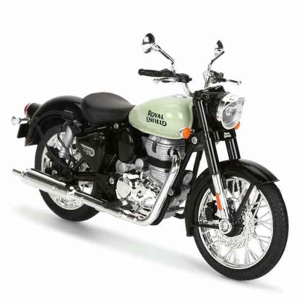 Royal Enfield Classic 350 Signals 1:12 Scale Model (Redditch Green)