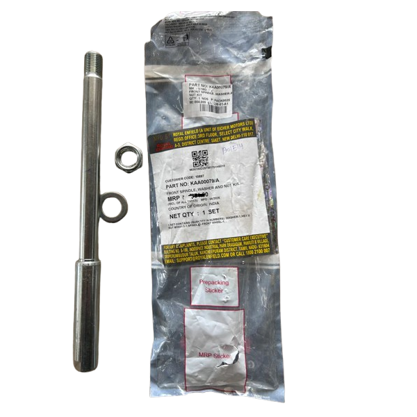 Royal Enfield Front Spindle, Washer &  Nut Kit (KAA00079-A)
