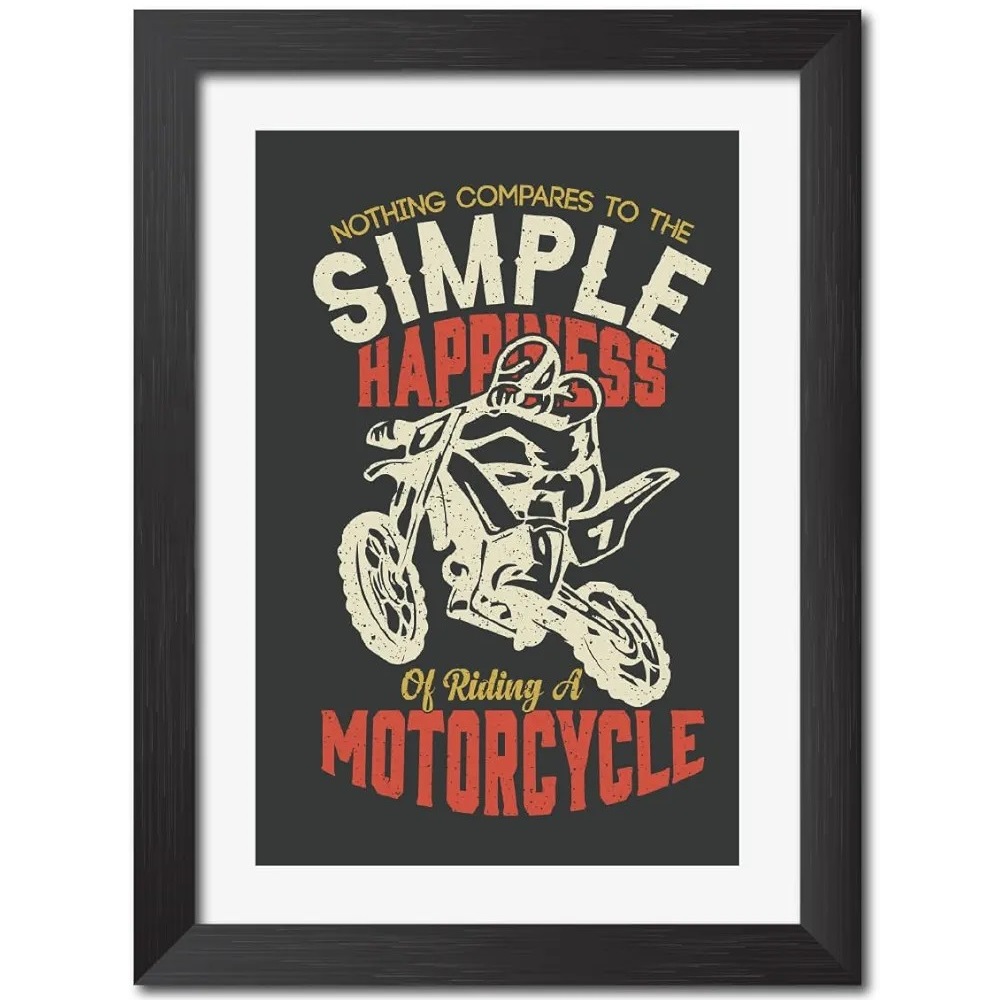 Simple Happyness Biker Photo Frame 12X9 inch Without Glass