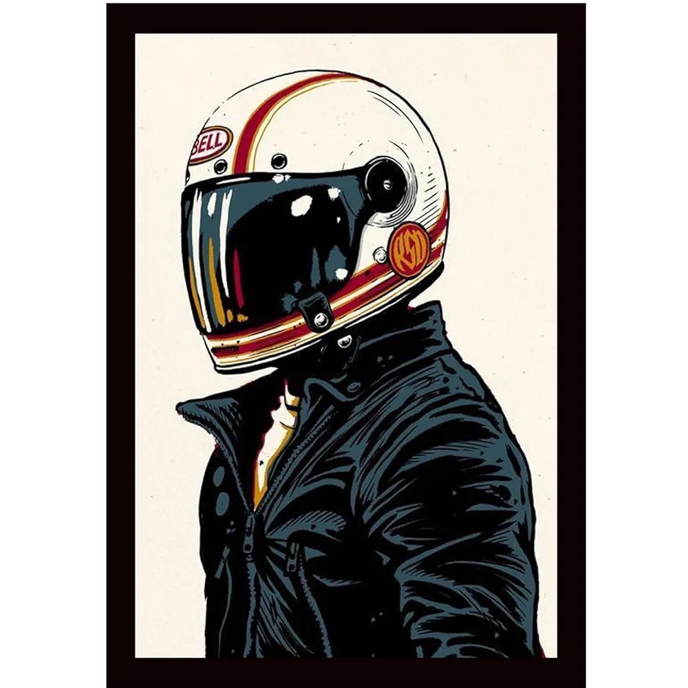 Smart Bike Rider With Helmet Photo Frame 12X9 inch Without Glass