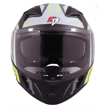 Steelbird SBA20 Flip Up Helmet ISS 09 (Glossy Black-Neon Yellow)