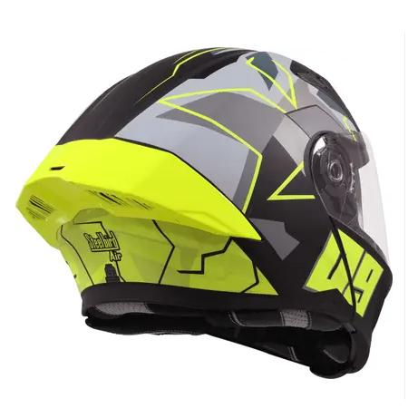Steelbird SBA20 Flip Up Helmet ISS 09 (Glossy Black-Neon Yellow) (SBA20BNY)