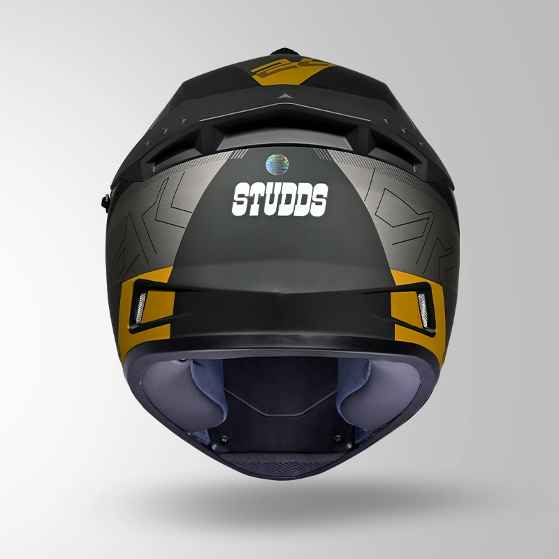 Studds Drifter D6 Matt Black Yellow Full Face Helmet