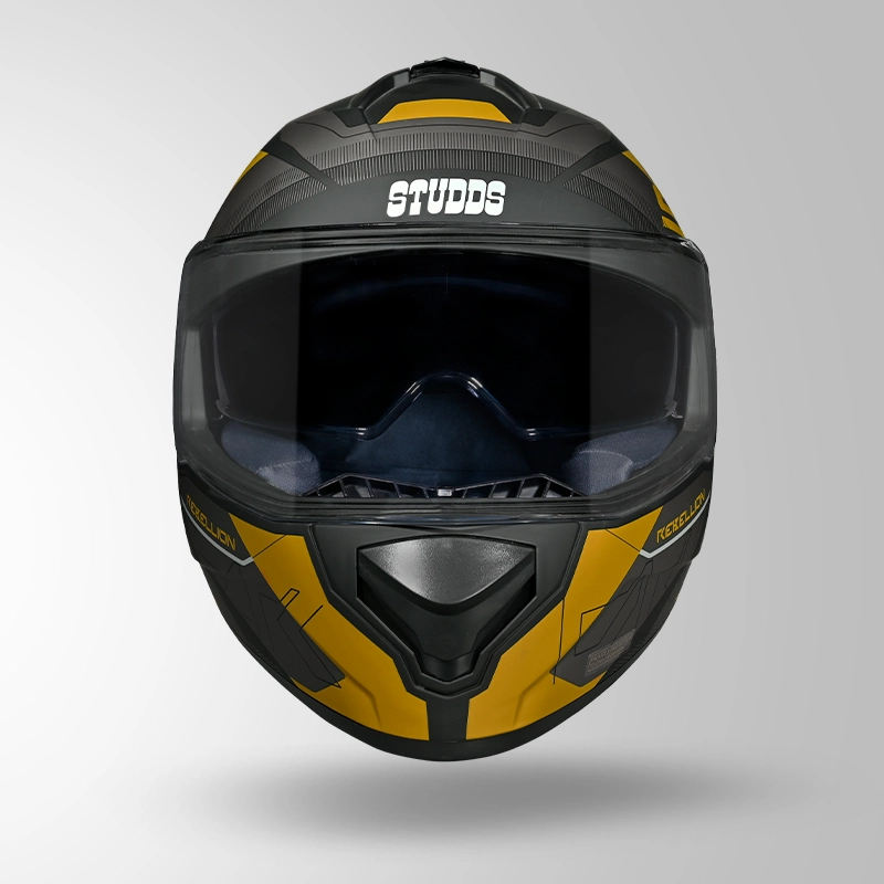 Studds Drifter D6 Matt Black Yellow Full Face Helmet