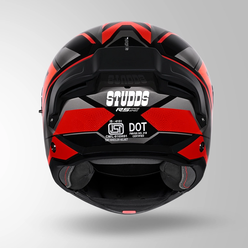 Studds Trooper D4 Black Red Flipup Helmet