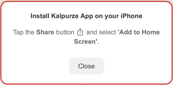 Kalpurze App for I Phone users