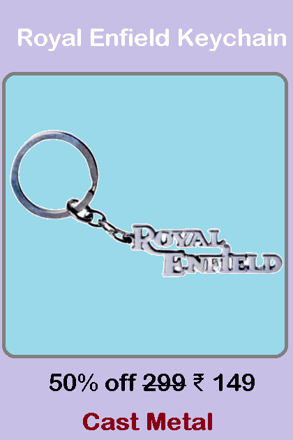 Royal Enfield Bike Metal Keychain Silver