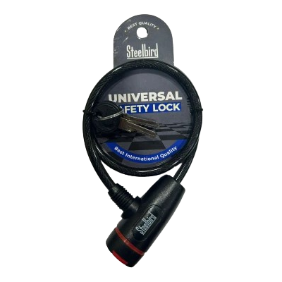 steelbird Single Helmet Cable Lock For Motorcycles & Scooter